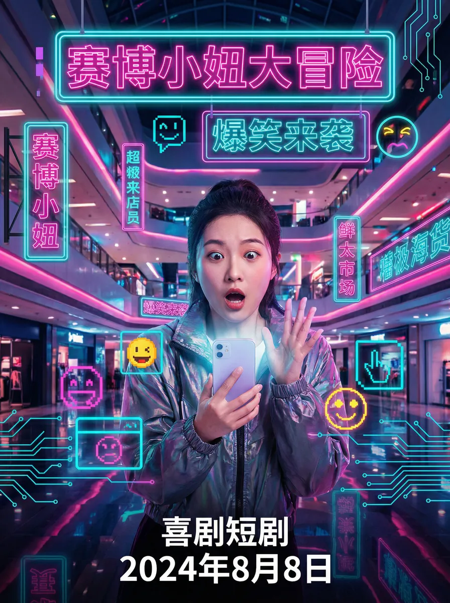 韩国动漫 搞笑喜剧短剧 - 赛博小妞大冒险海报